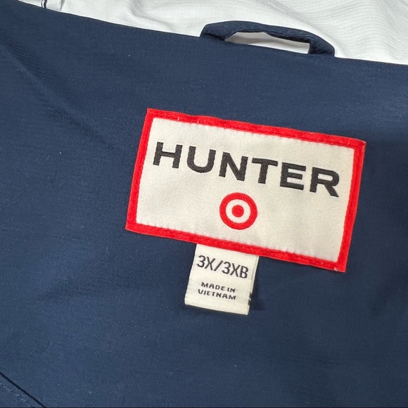 Hunter x Target Blue Size 3XL Men's Full Zip Hooded Windbreaker Jacket - Picture 7 of 7